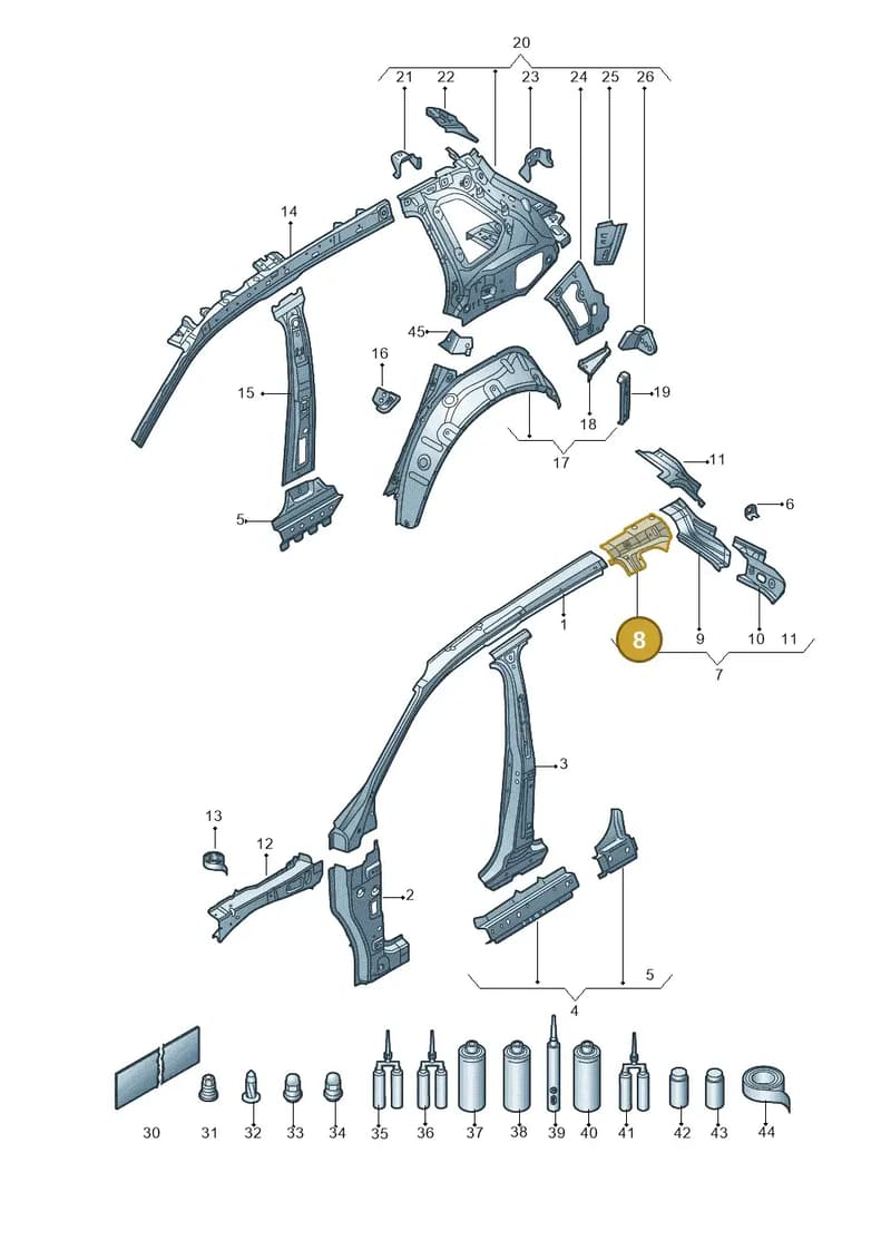 565810188 — Skoda Kodiaq (2018-2022) diagram 804809000, position 8
