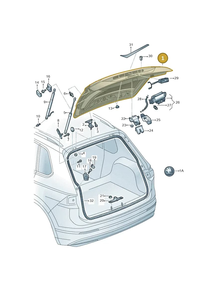 565827025C — Skoda Kodiaq (2016-2024) diagram 804827000, position 1