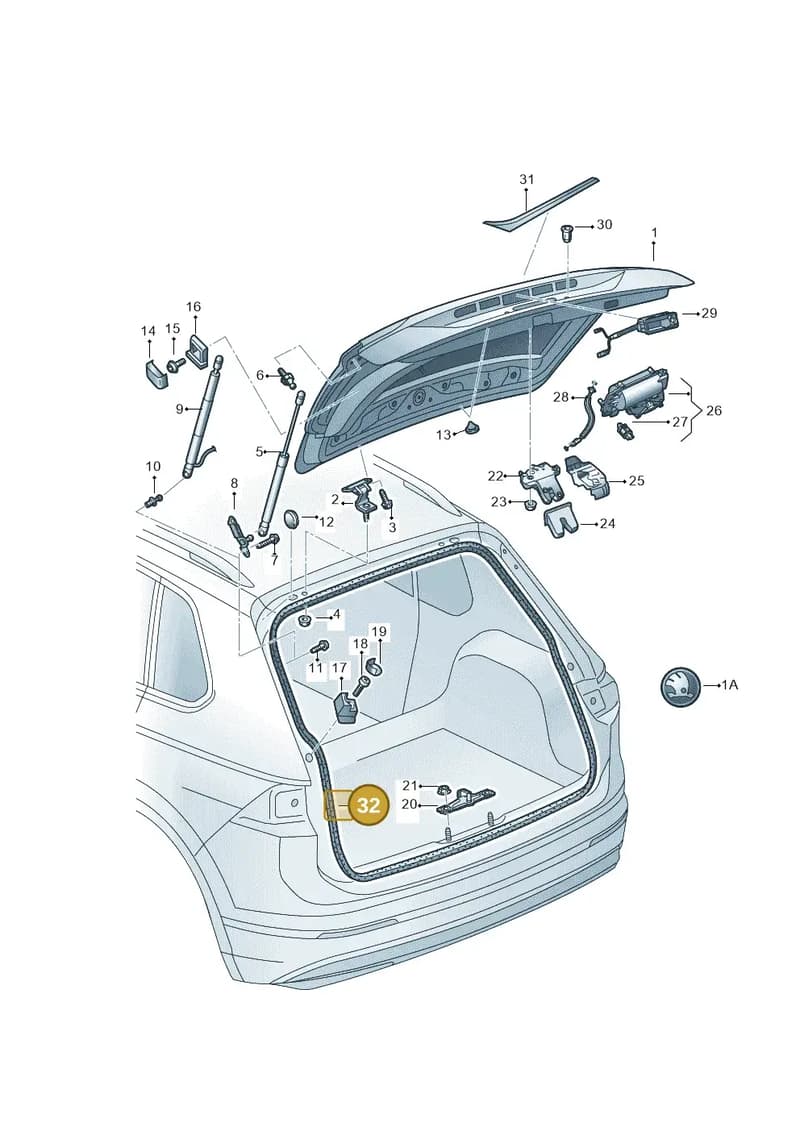 565827705C — Skoda Kodiaq (2016-2024) diagram 804827000, position 32