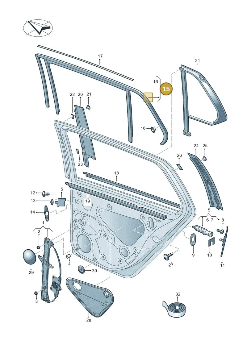 565839431G5AP — Skoda Kodiaq (2018-2022) diagram 434839060, position 15