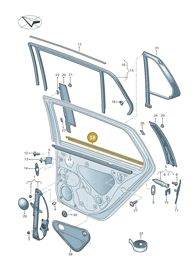 565839477C5AP — Skoda Kodiaq (2016-2024) diagram 434839060, position 18