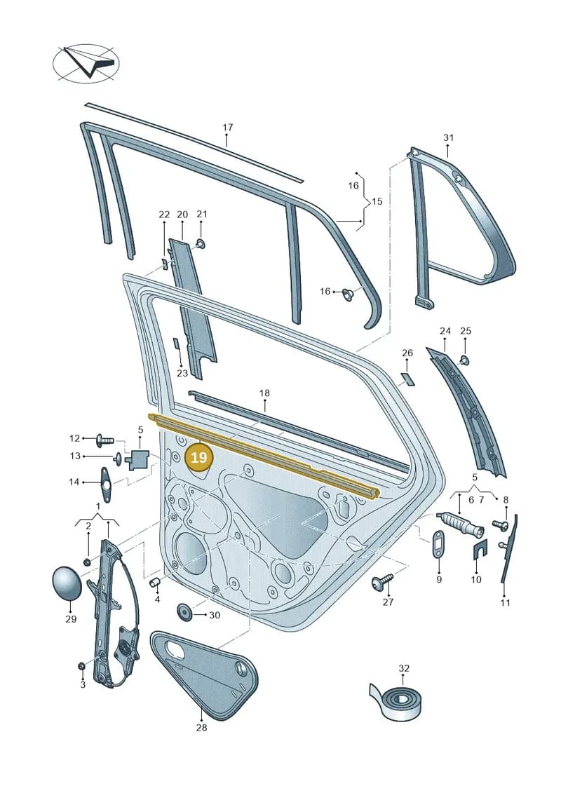 565839480A — Skoda Kodiaq (2018-2022) diagram 434839060, position 19