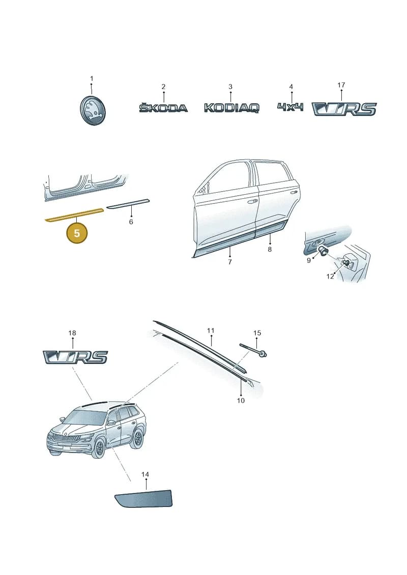 565853814ATQ3 — Skoda Kodiaq (2016-2024) diagram 804853001, position 5