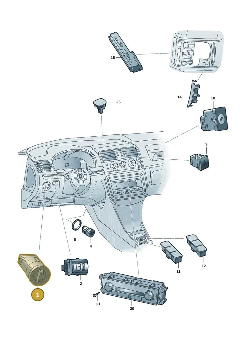 565941431AWHI — Skoda Fabia (2021-) diagram 6vn941050, position 1