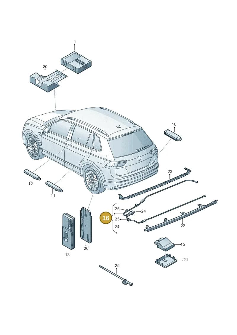 565962235 — Skoda Kodiaq (2018-2022) diagram 434909000, position 16