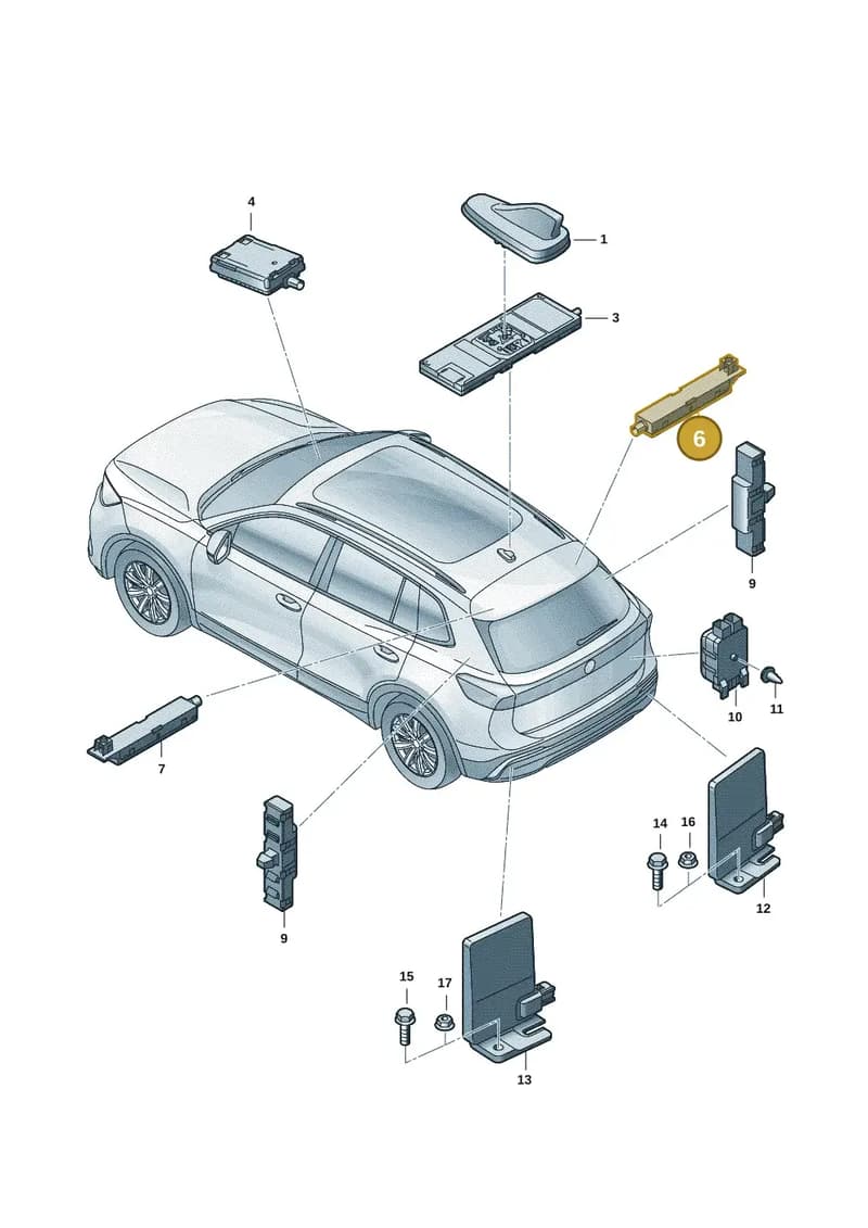 571035577 — Volkswagen Tiguan (2023-2025) diagram 57x035200, position 6