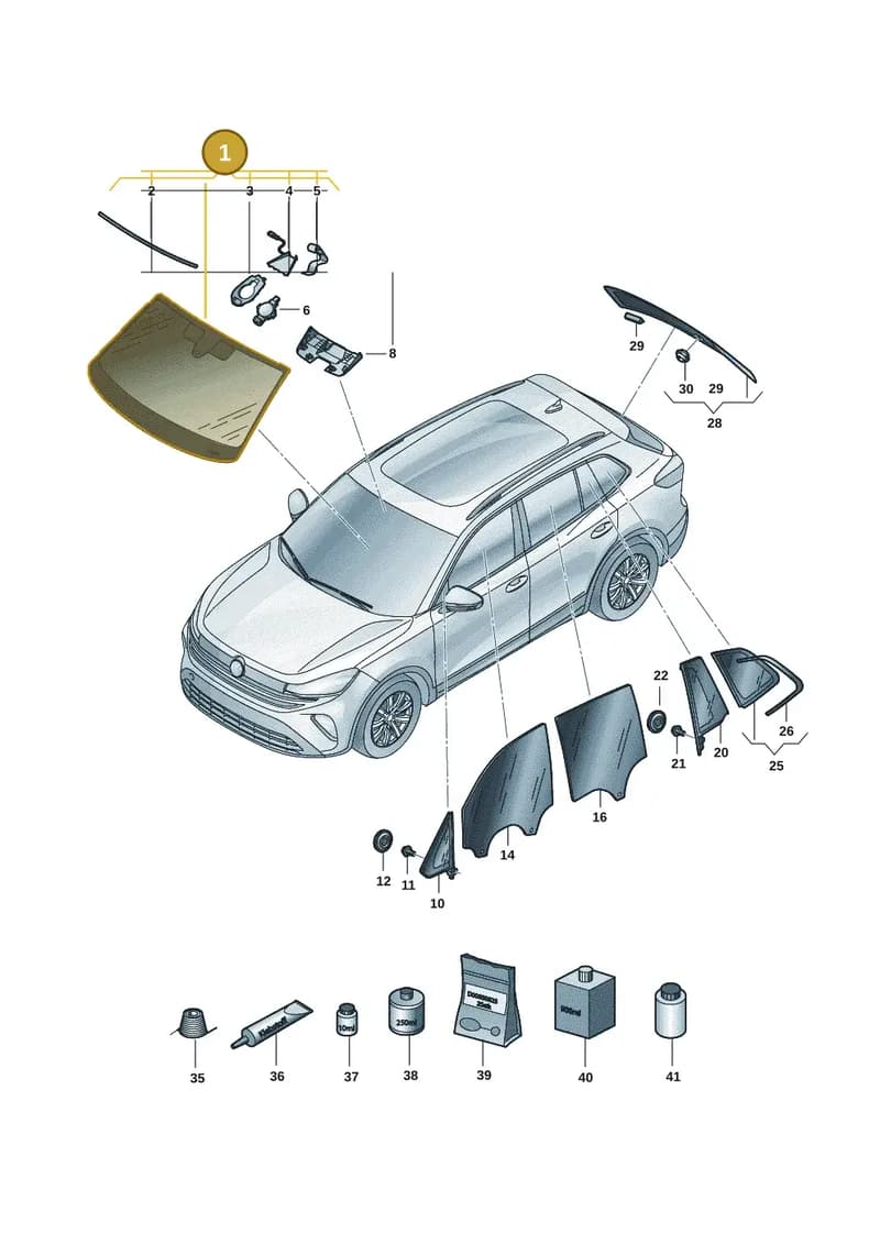 571845011RNVB — Volkswagen Tiguan (2023-2025) diagram 57x845000, position 1