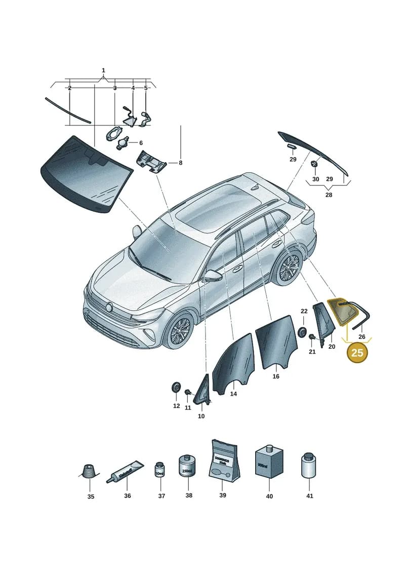 571845042LNVB — Volkswagen Tiguan (2023-2025) diagram 57x845000, position 25