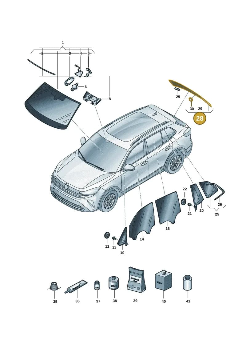 571845051ENVB — Volkswagen Tiguan (2023-2025) diagram 57x845000, position 28