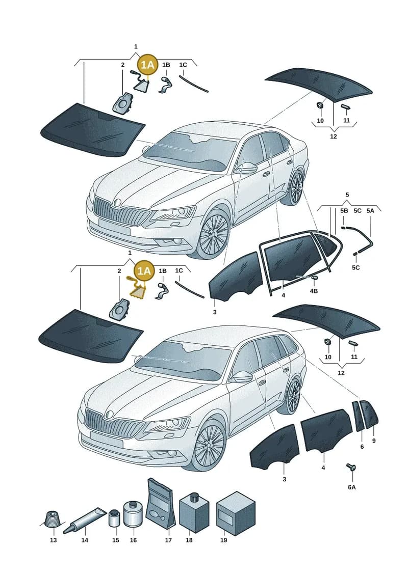 571862505 — Skoda Superb Combi (2023-2024) diagram 3p0845000, position 1A