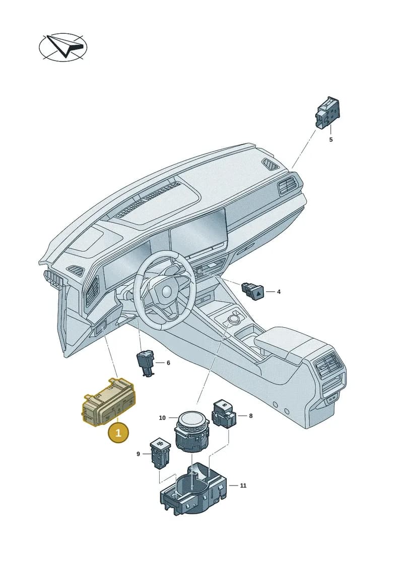 571941633AWVQ — Volkswagen Tiguan (2023-2025) diagram 57x941500, position 1
