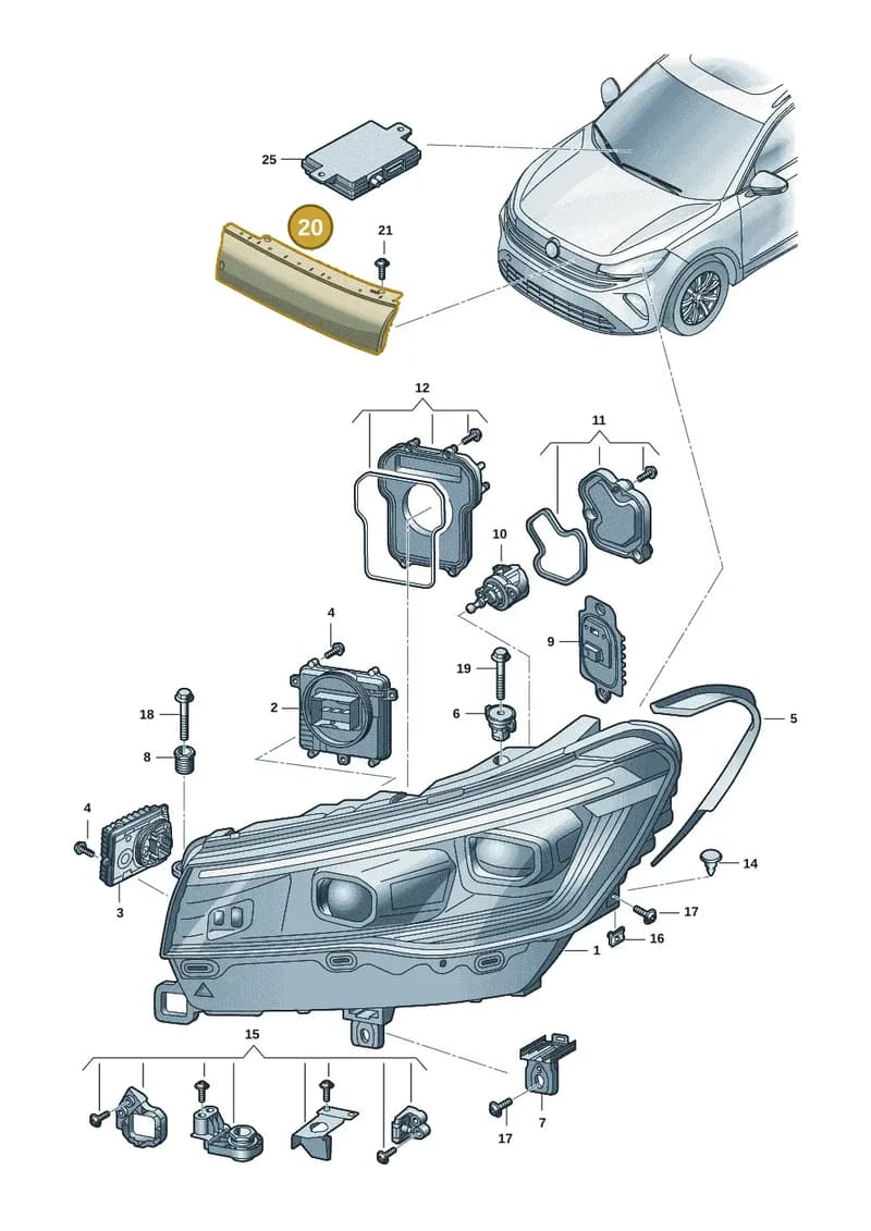 571941653A — Volkswagen Tiguan (2023-2025) diagram 57x941020, position 20