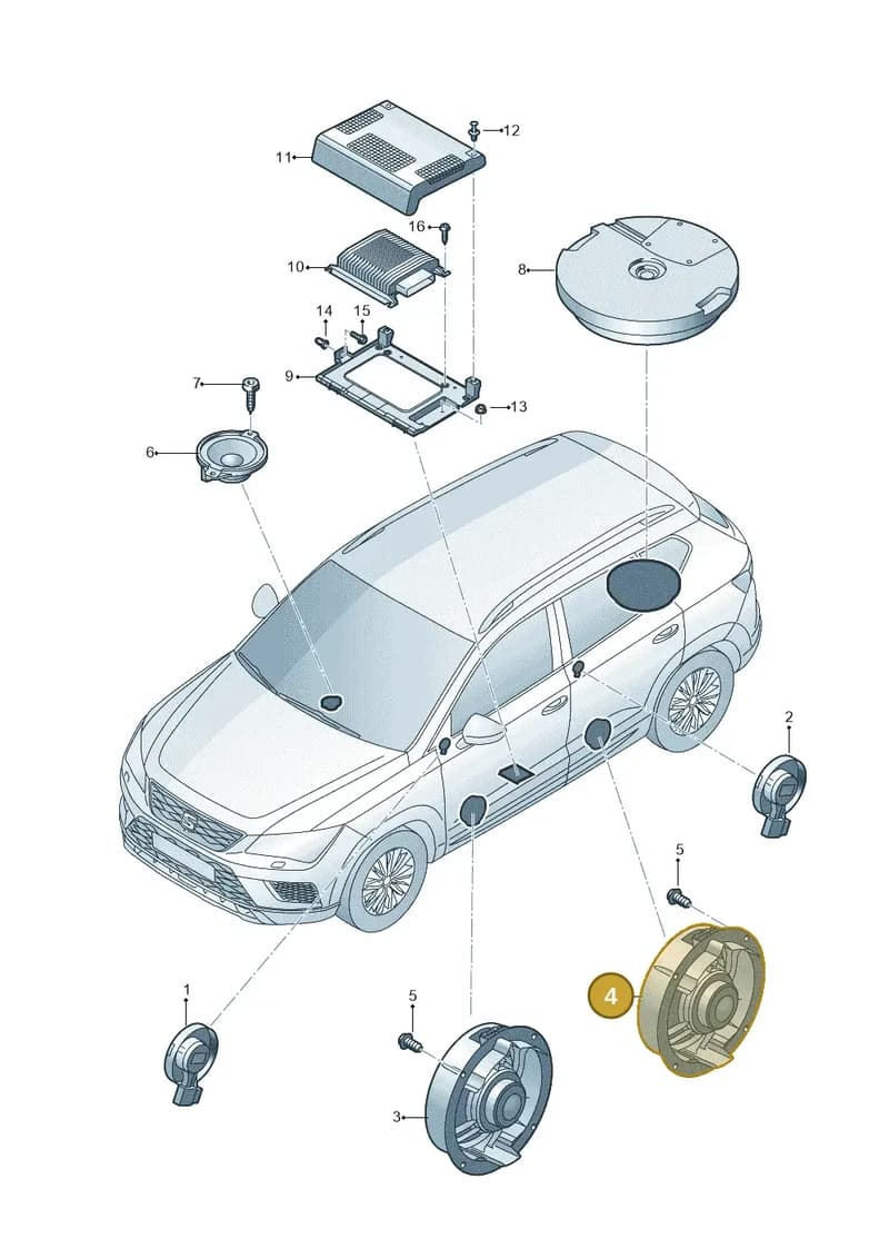 575035411 — SEAT Ateca (2016-) diagram 893035350, position 4