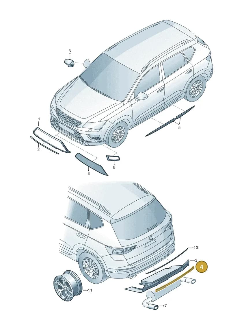 575071365AS3H — SEAT Ateca (2016-) diagram 893071000, position 4