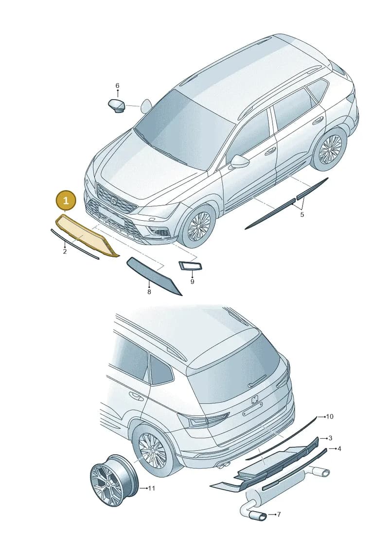 575071617 — SEAT Ateca (2016-) diagram 893071000, position 1