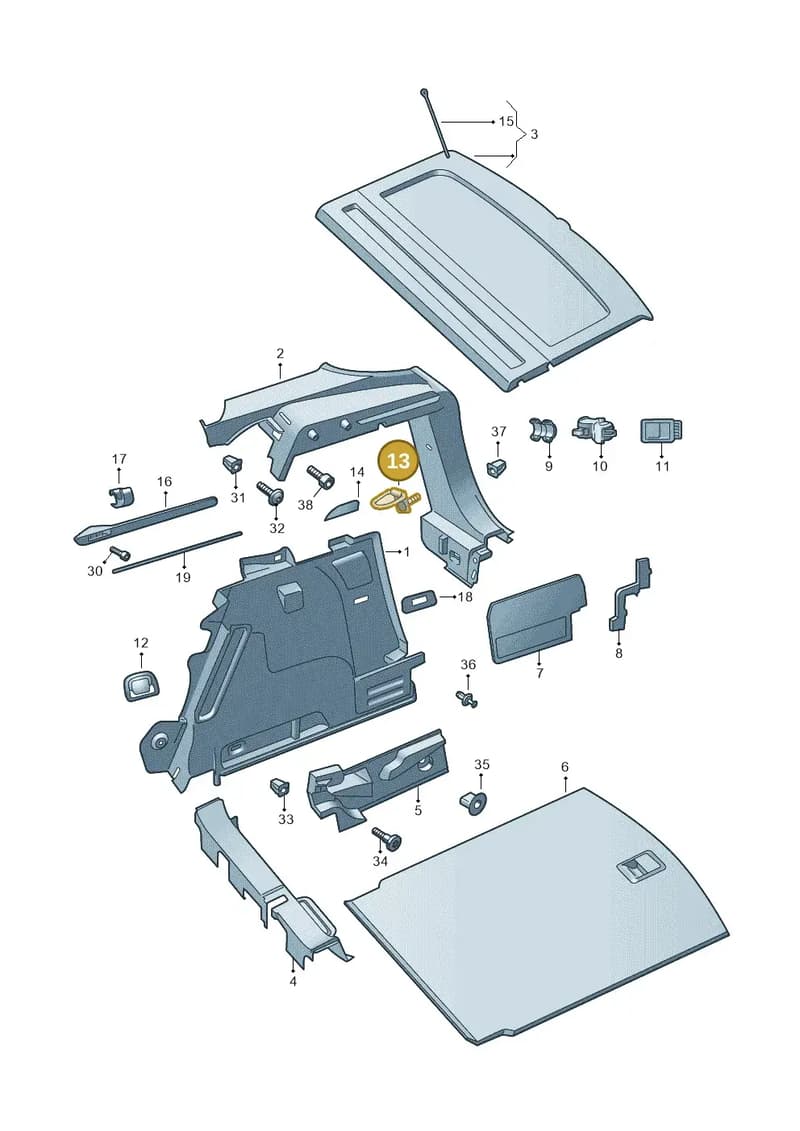 575801983 — Skoda Karoq (2017-2023) diagram 834867800, position 13