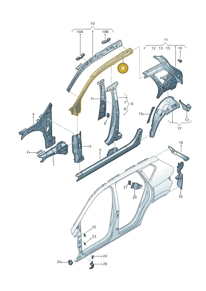 575809210A — Skoda Karoq (2017-2023) diagram 834809030, position 9