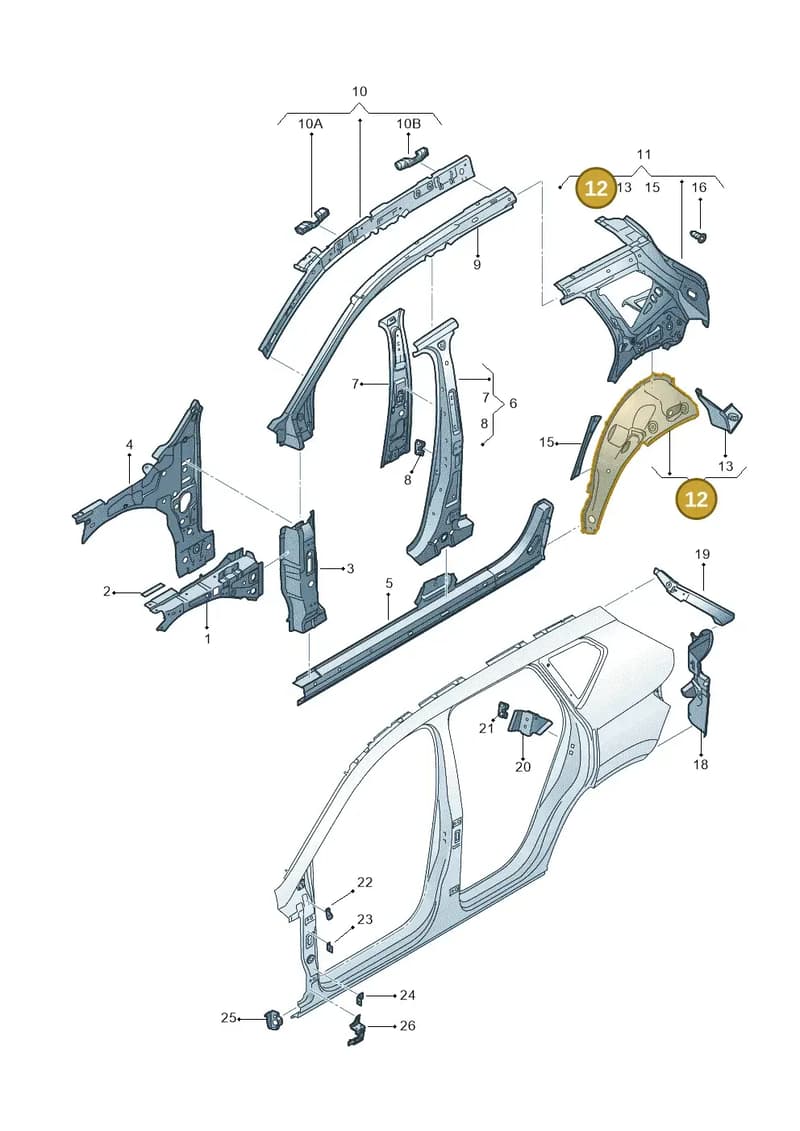 575809410A — Skoda Karoq (2017-2023) diagram 834809030, position 12