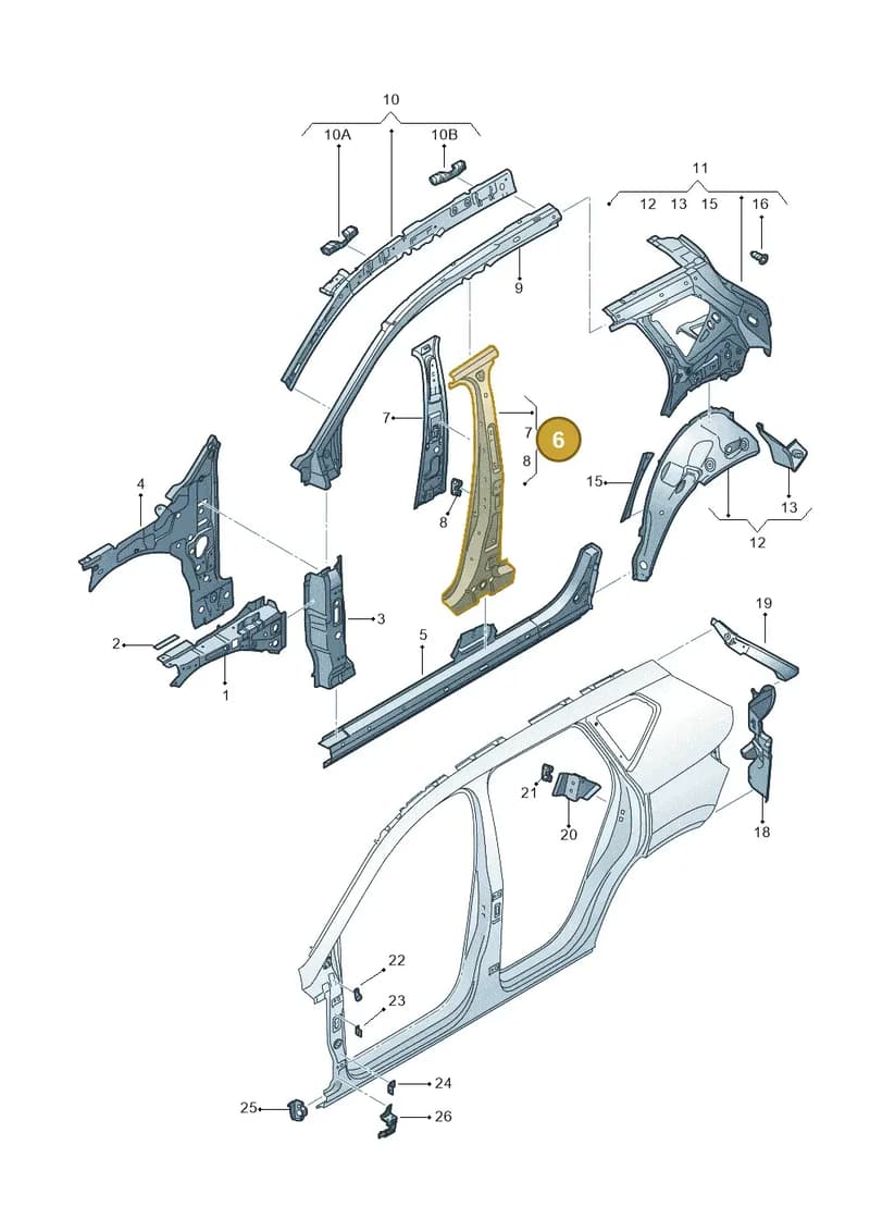 575809607 — Skoda Karoq (2017-2023) diagram 834809030, position 6