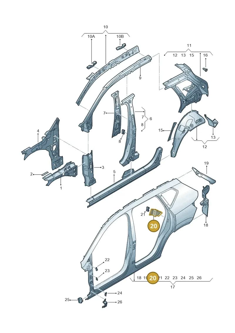 575809613 — SEAT Ateca (2016-) diagram 893809300, position 20