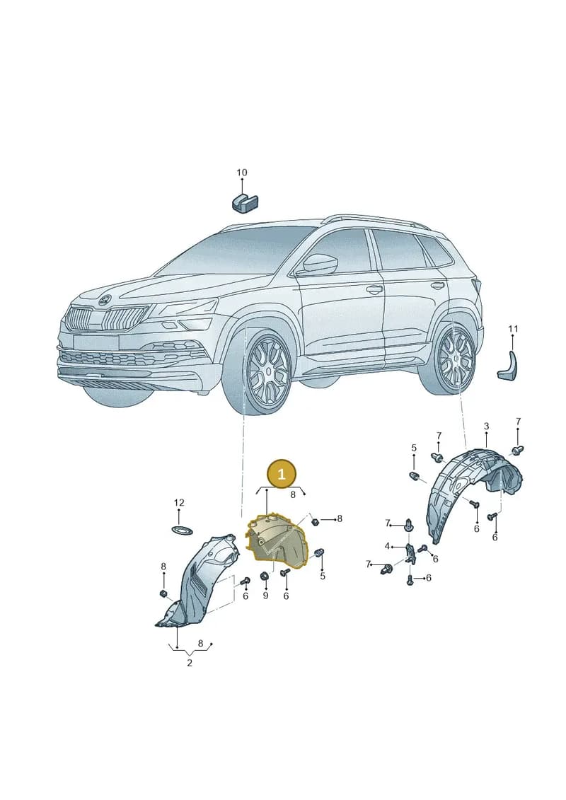 575809958C — Skoda Karoq (2017-2023) diagram 834821050, position 1