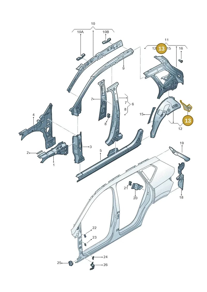 575813227A — Skoda Karoq (2017-2023) diagram 834809030, position 13