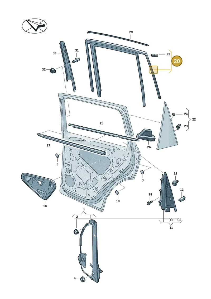 575839431T5AP — Volkswagen Taos 1.4 (2021-2023) diagram 2br839500, position 20