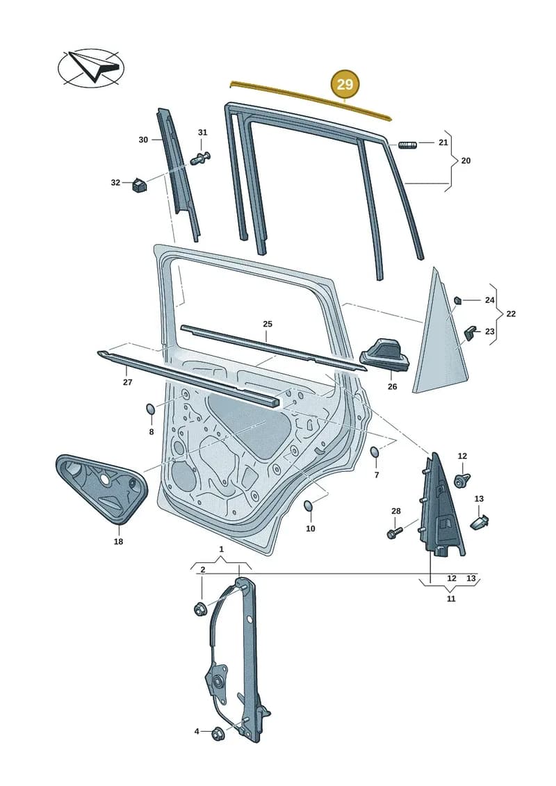 575839644EJV1 — Volkswagen Taos 1.4 (2021-2023) diagram 2br839500, position 29