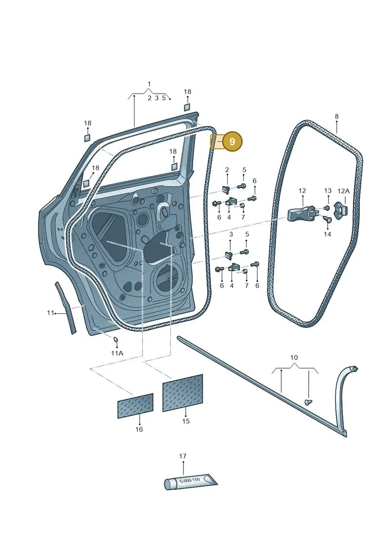 575839912D9B9 — SEAT Ateca (2016-) diagram 893833000, position 9
