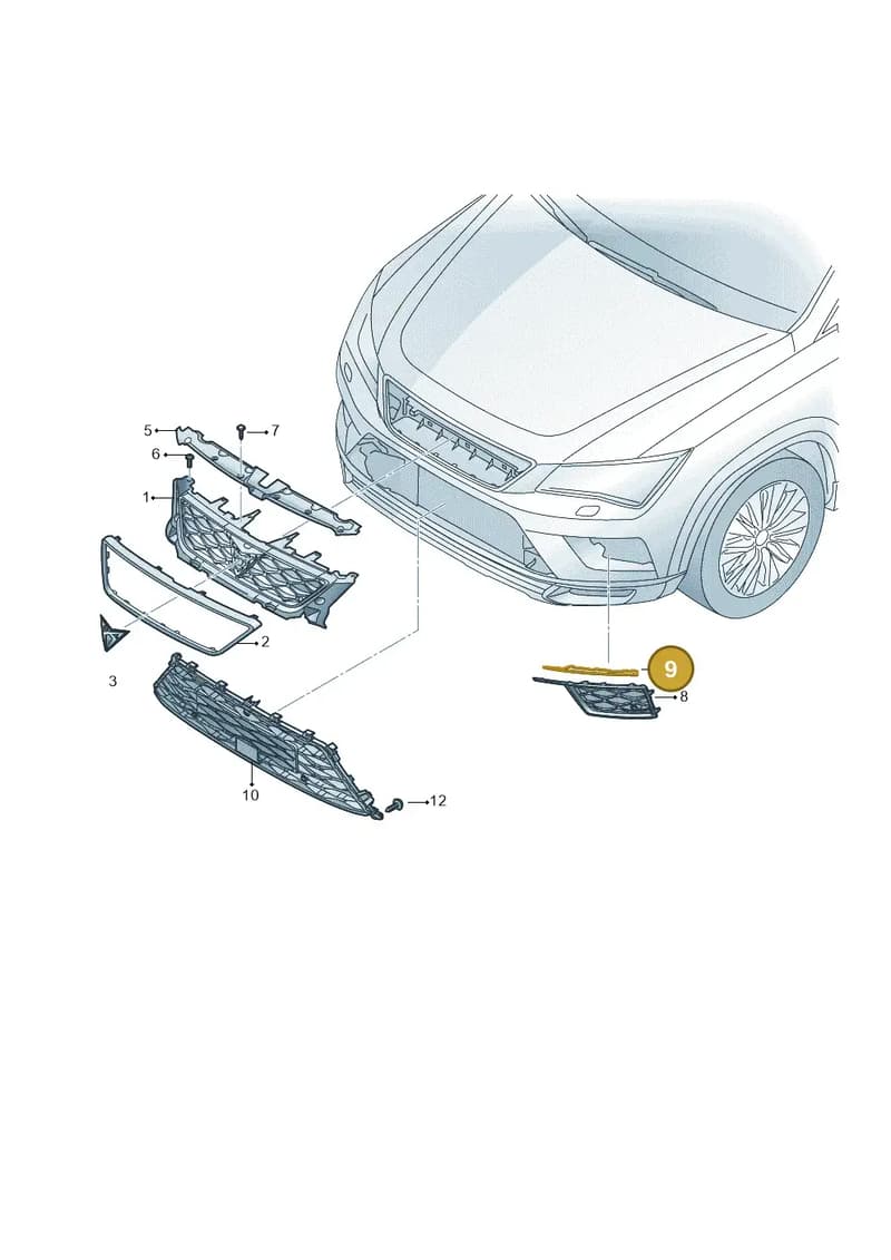 575853647 — SEAT Ateca (2016-) diagram 893853025, position 9