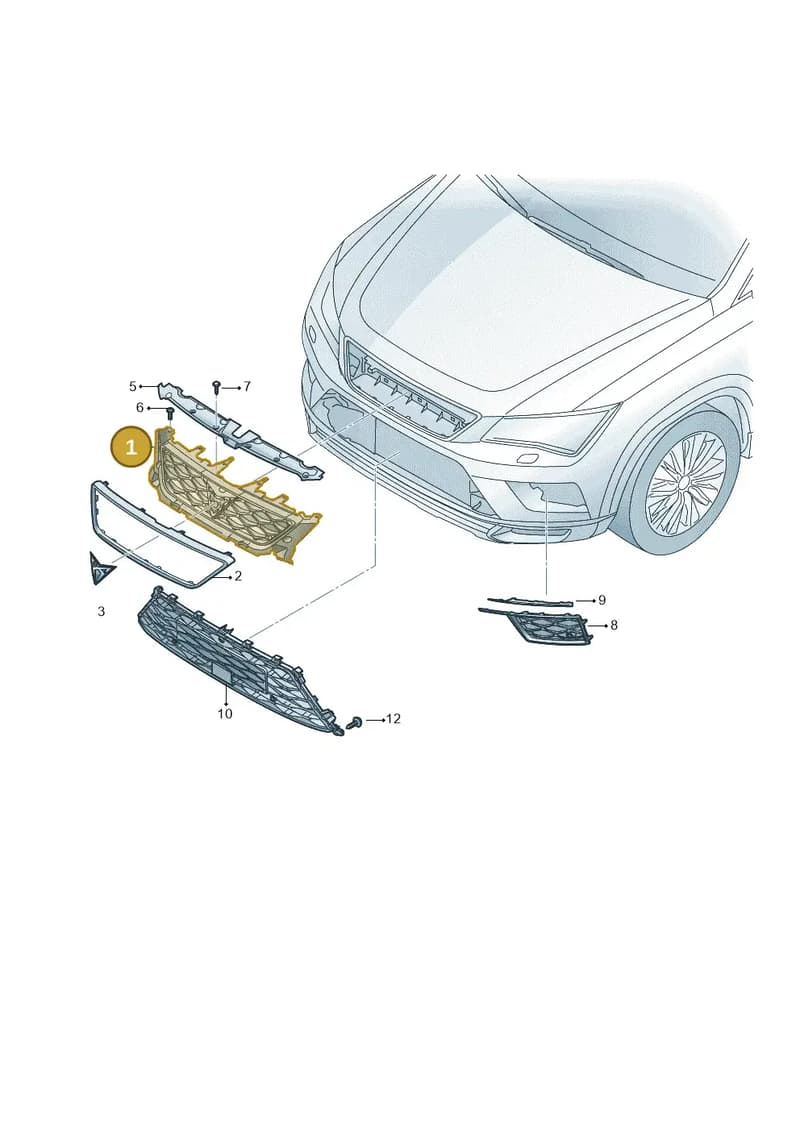 575853654N9B9 — SEAT Ateca (2016-) diagram 893853025, position 1