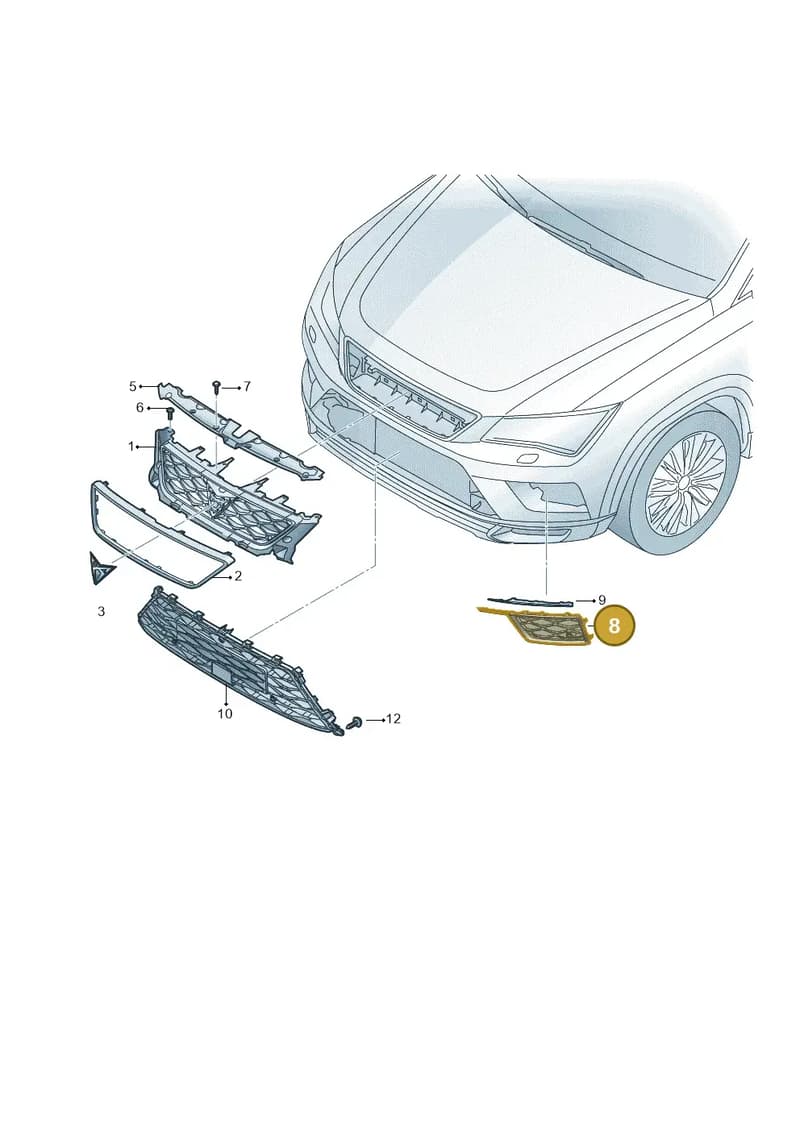575853666P9B9 — SEAT Ateca (2016-) diagram 893853025, position 8