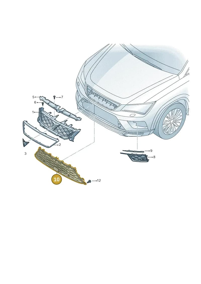 575853668P9B9 — SEAT Ateca (2016-) diagram 893853025, position 10