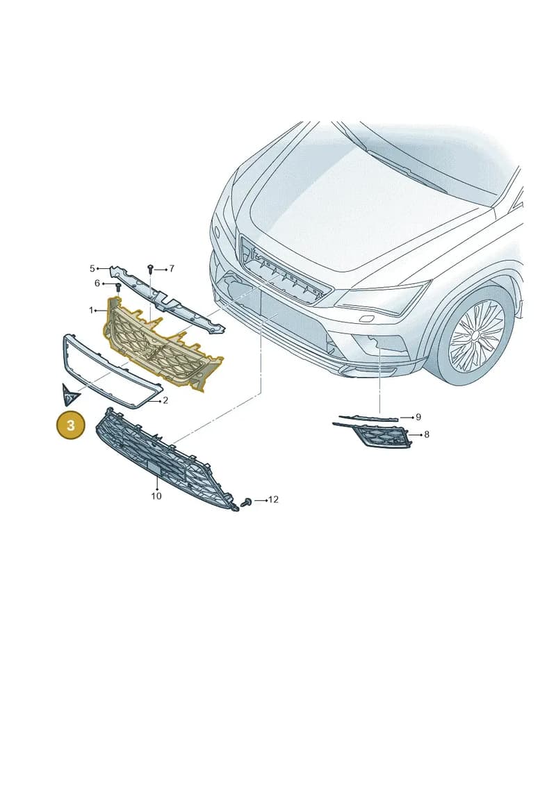 575853679JRZH — SEAT Ateca (2016-) diagram 893853025, position 3