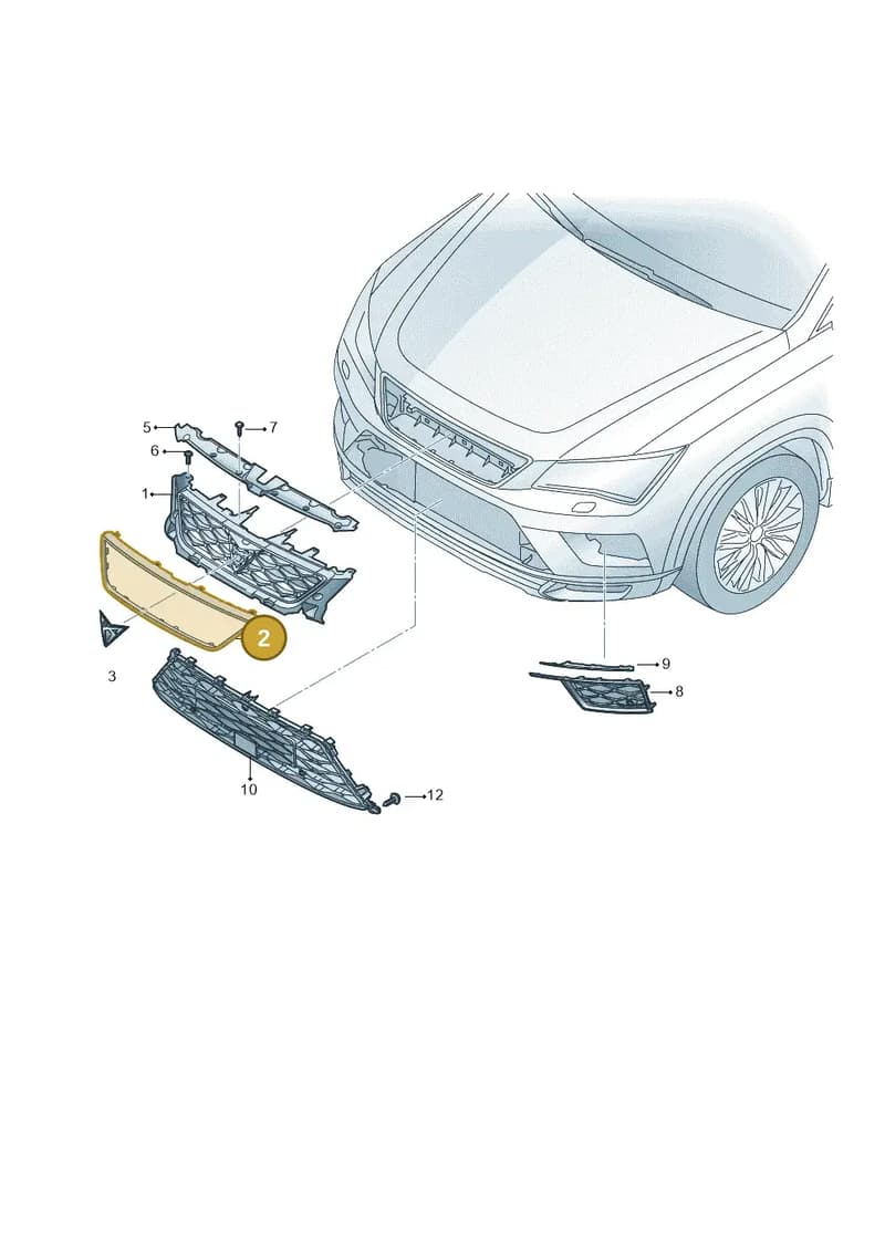 575853687D3Q7 — SEAT Ateca (2016-) diagram 893853025, position 2
