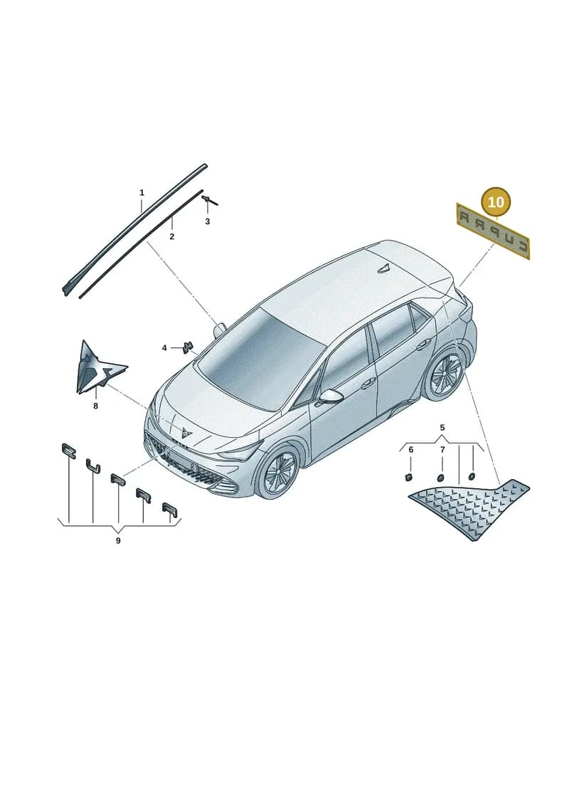 575853687G041 — SEAT EBoost CUPRA (2021-) diagram 10s853000, position 10
