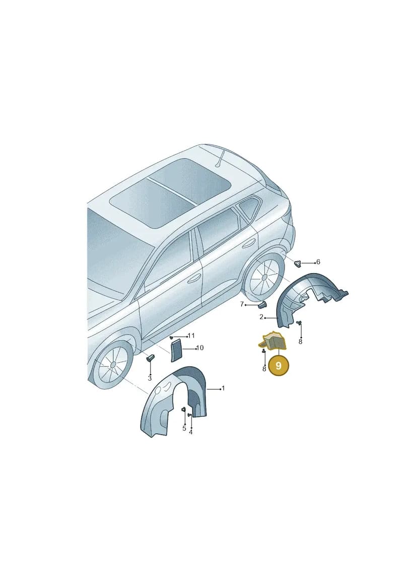 575853833A — Skoda Karoq (2017-2019) diagram 433853300, position 9