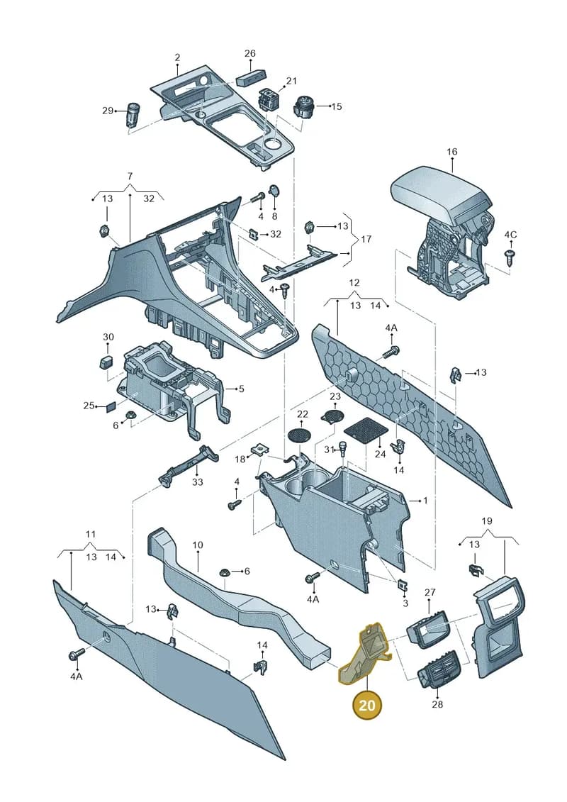 575857946A — SEAT Ateca (2016-) diagram 893863600, position 20