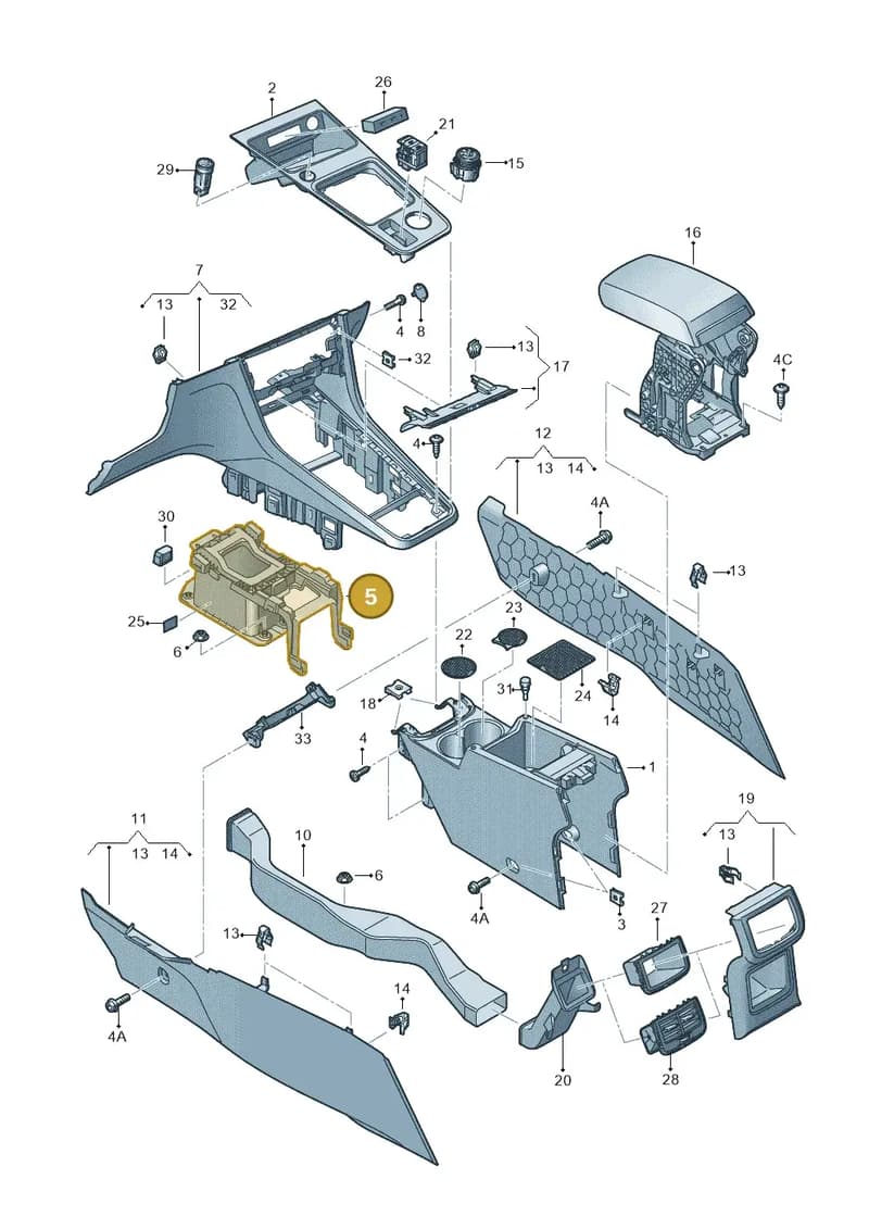 575864225D — SEAT Ateca (2016-) diagram 893863600, position 5