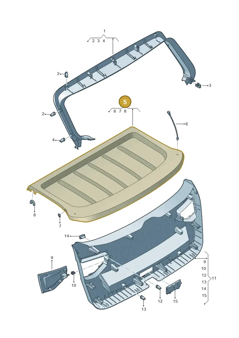 575867769DCA9 — SEAT Ateca (2016-) diagram 893867900, position 5
