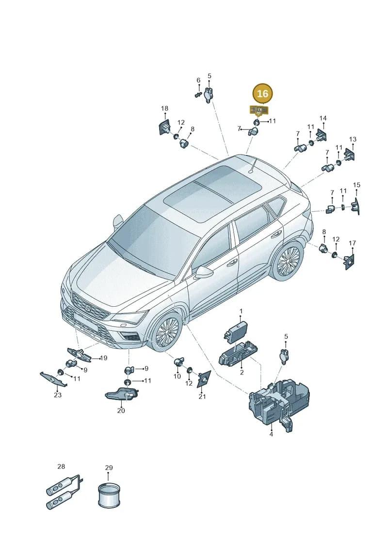 575919486G — SEAT Ateca (2016-) diagram 893919000, position 16
