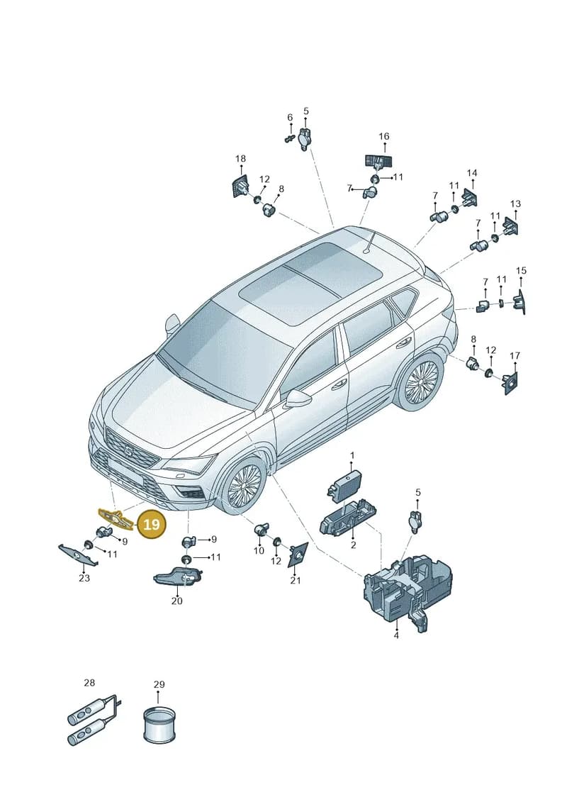 575919492K — SEAT Ateca (2016-) diagram 893919000, position 19