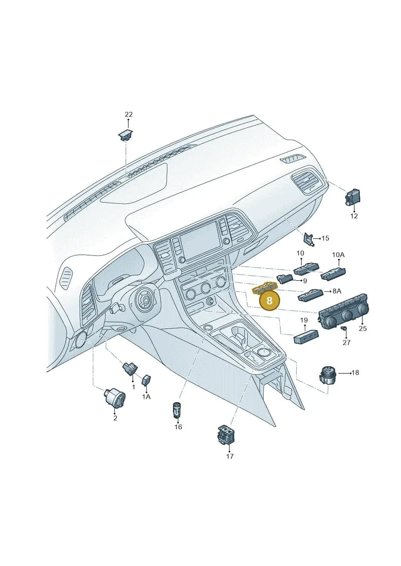 575927137BWHS — SEAT Ateca (2016-) diagram 893941500, position 8