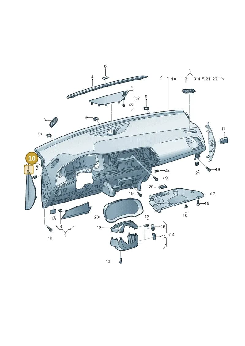 576857035A9B9 — SEAT Ateca (2016-) diagram 893857100, position 10