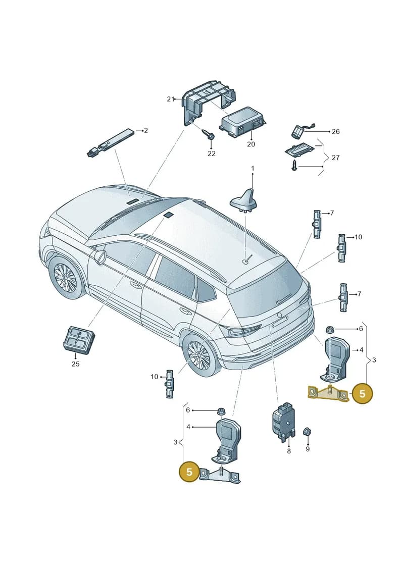 57A035317 — Skoda Karoq (2017-2023) diagram 834035010, position 5