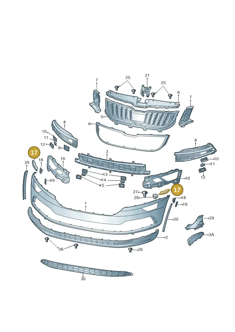 57A807184B — Skoda Karoq (2017-2023) diagram 834807000, position 17