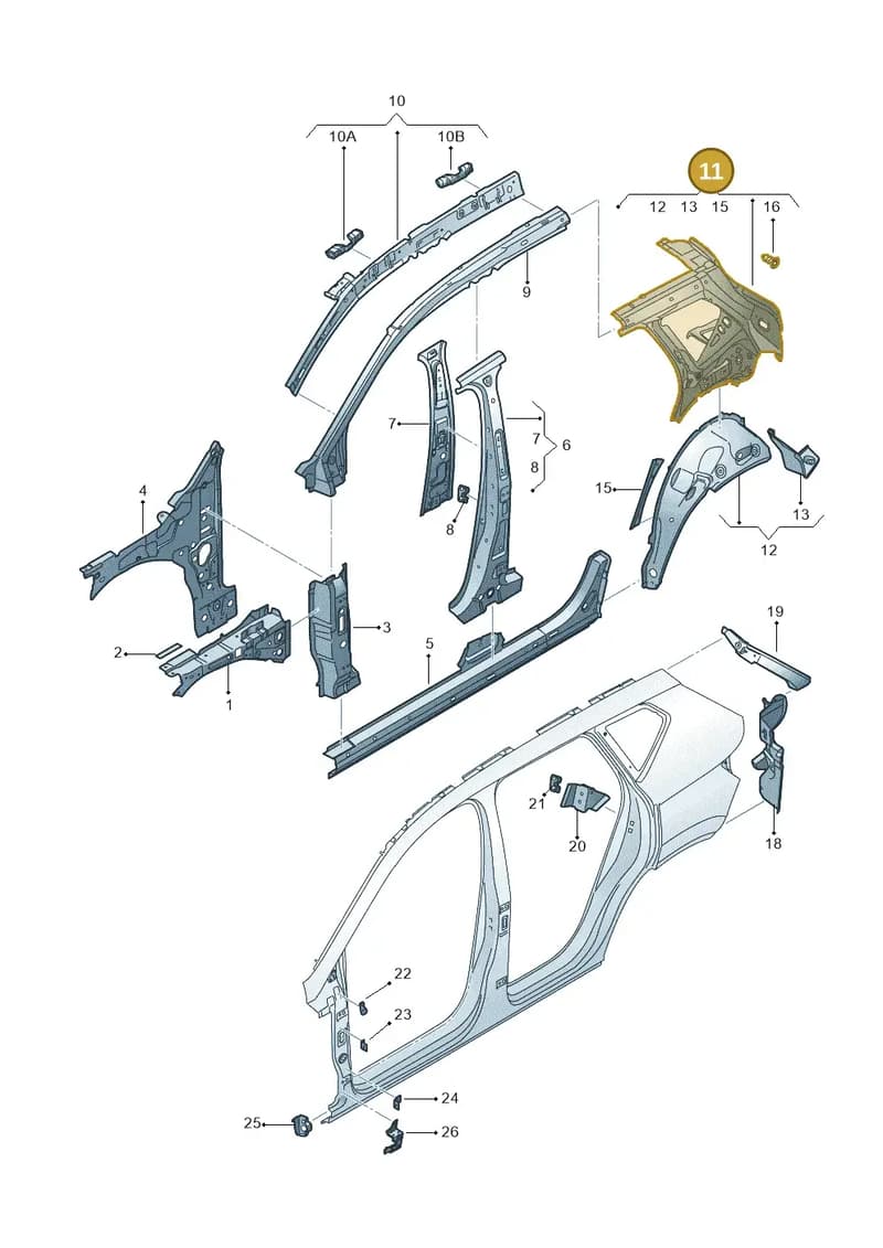 57A809401 — Skoda Karoq (2017-2023) diagram 834809030, position 11
