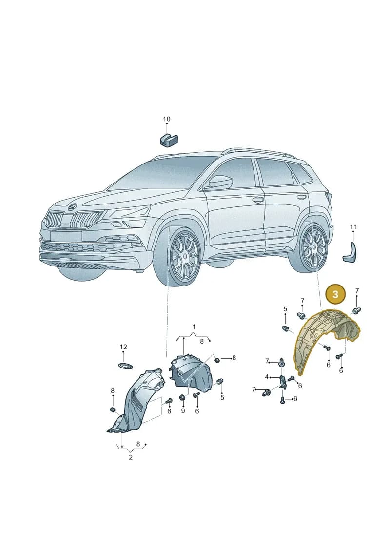 57A810972 — Skoda Karoq (2017-2023) diagram 834821050, position 3