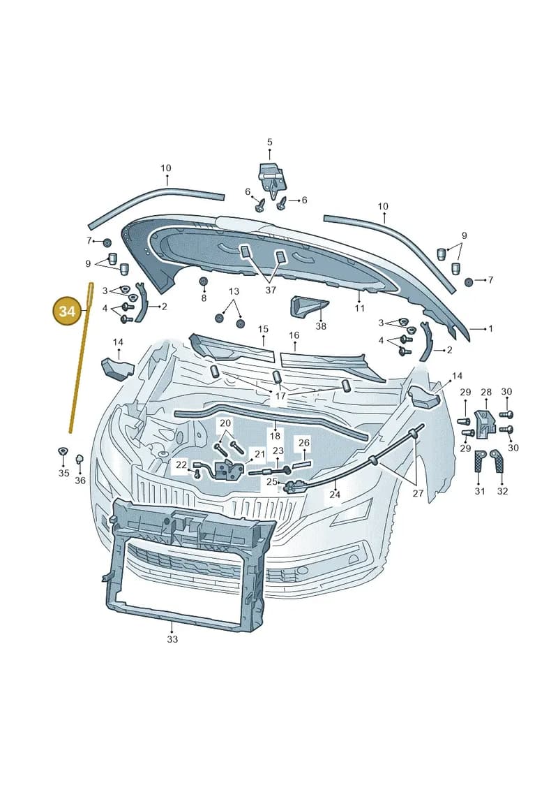57A823363B — Skoda Karoq (2017-2023) diagram 834823000, position 34