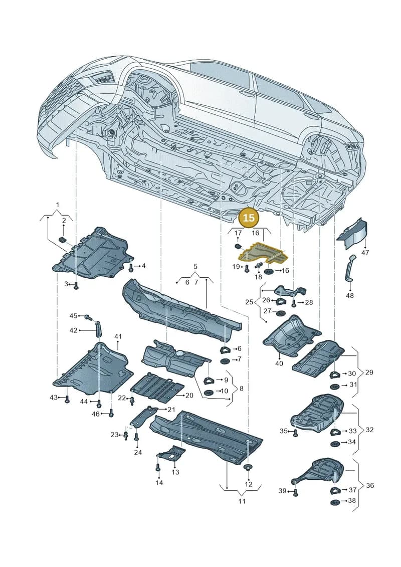 57A825205A — Skoda Karoq (2017-2023) diagram 834825000, position 15